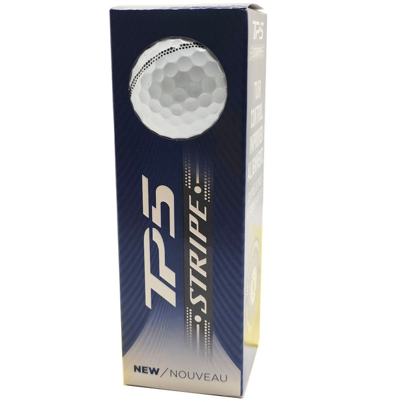 TaylorMade TP5 Stripe Golf Balls - White - 3 Sleeve