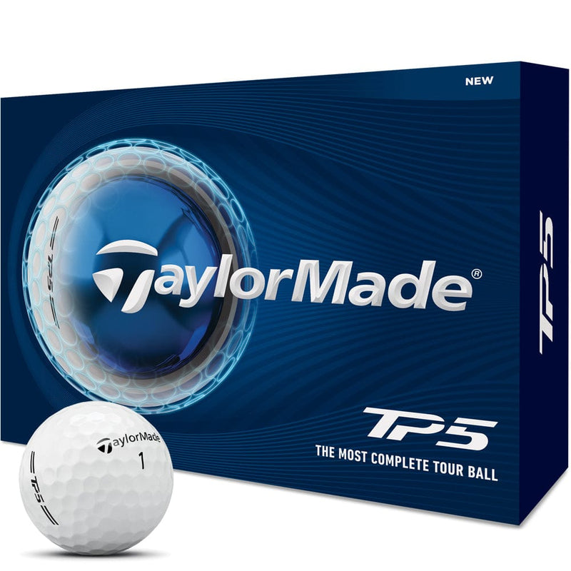 TaylorMade TP5 Golf Balls - White - 12 Pack