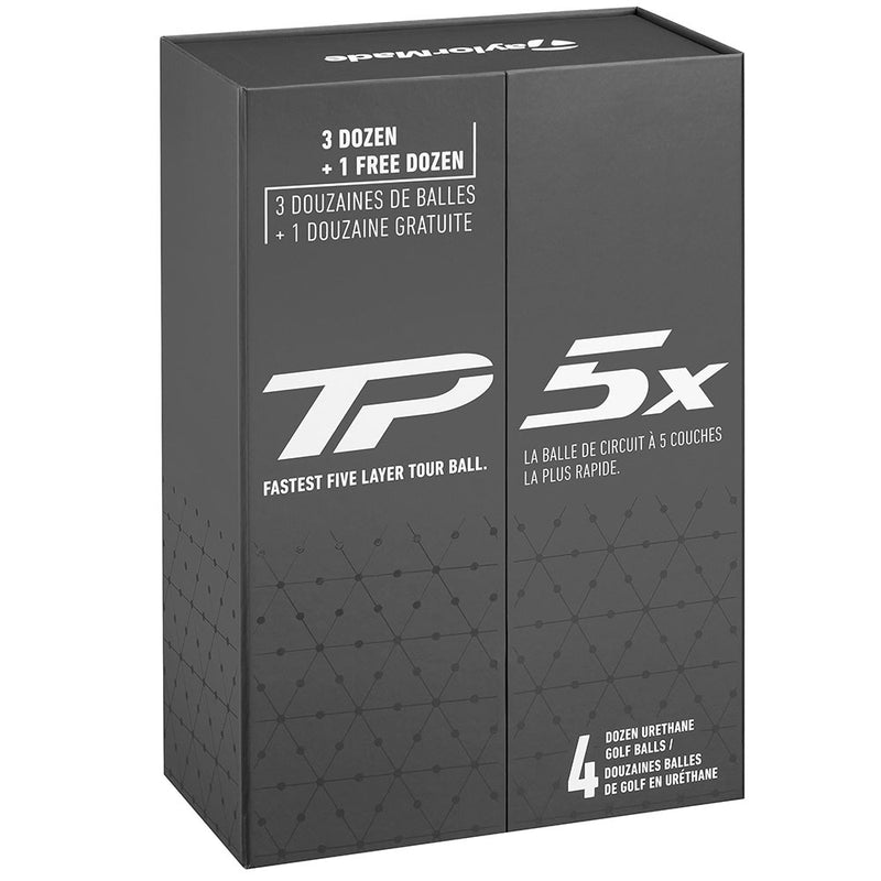 TaylorMade TP5x Golf Balls - White - 4 for 3 Dozen