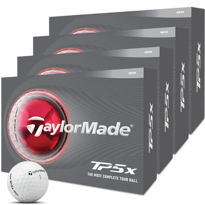 TaylorMade TP5x Golf Balls - White - 4 for 3 Dozen