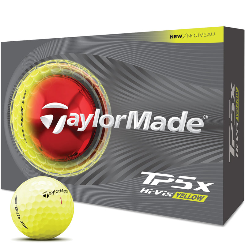 TaylorMade TP5x Golf Balls - Yellow - 12 Pack