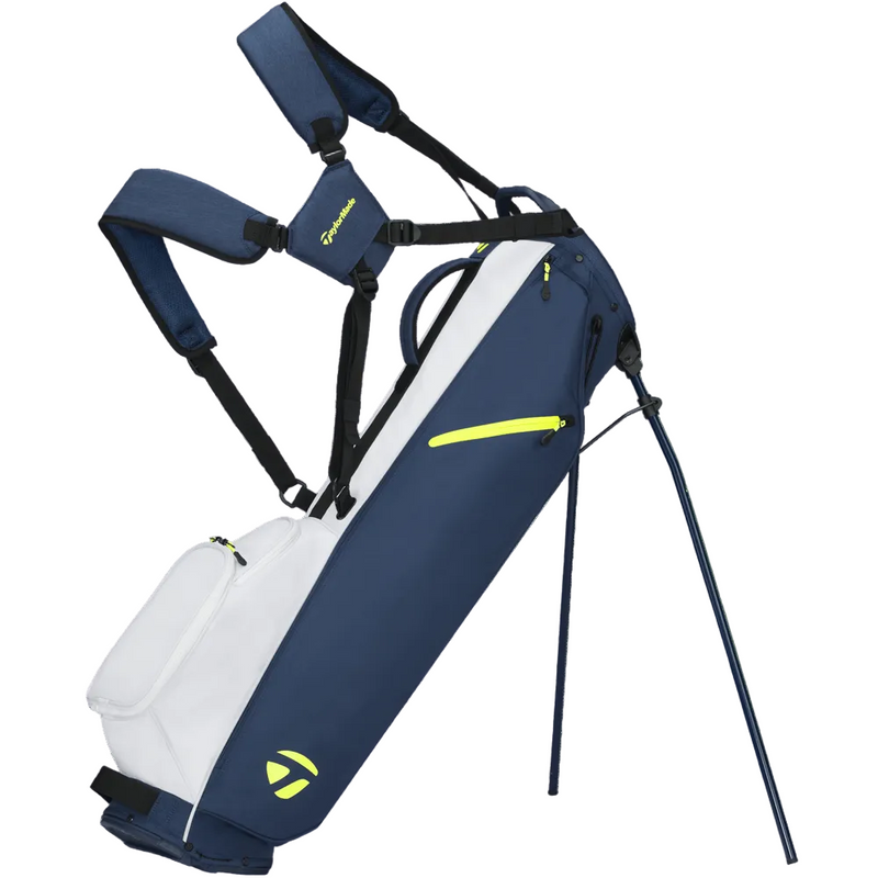 TaylorMade Flextech Carry Stand Bag - Navy/White/Neon Lime