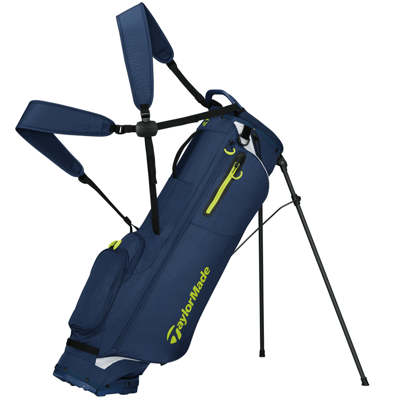 TaylorMade Flextech Superlite Stand Bag - Navy/White/Neon Lime