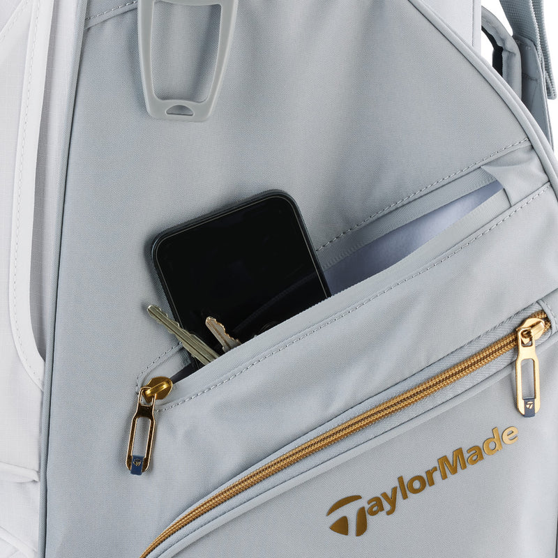 TaylorMade Kalea Gold Ladies Cart Bag - Grey/White