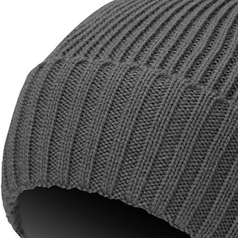 TaylorMade Ribbed Knit Beanie - Charcoal Heather