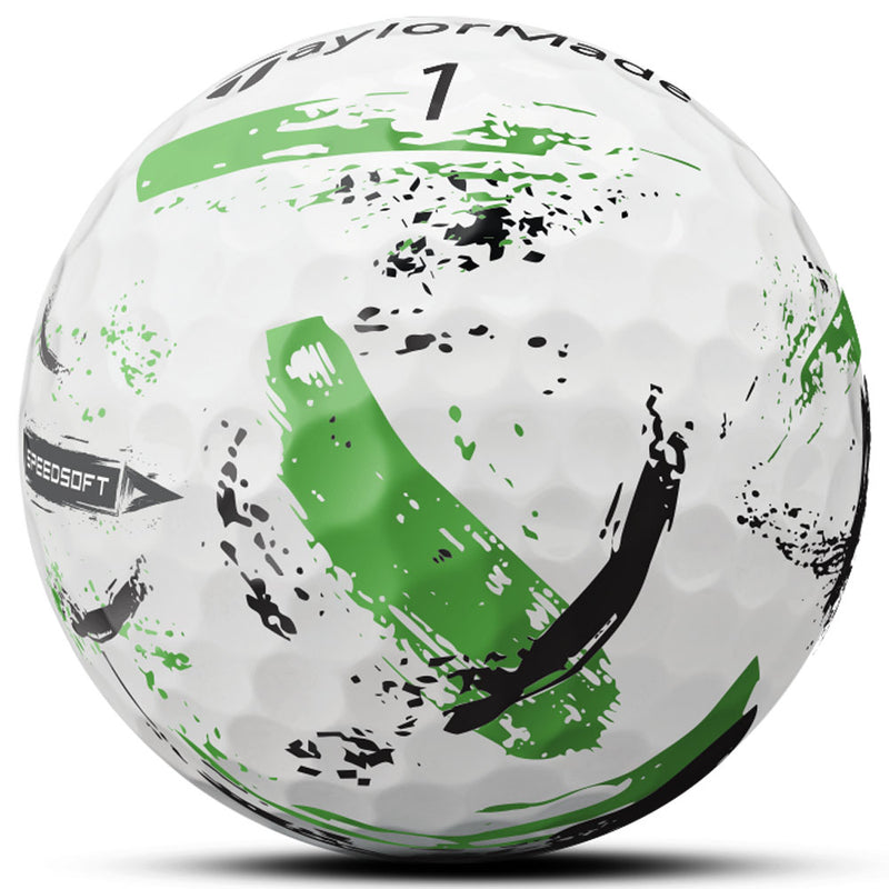TaylorMade SpeedSoft Golf Balls - Ink Green - 3 Ball Sleeve