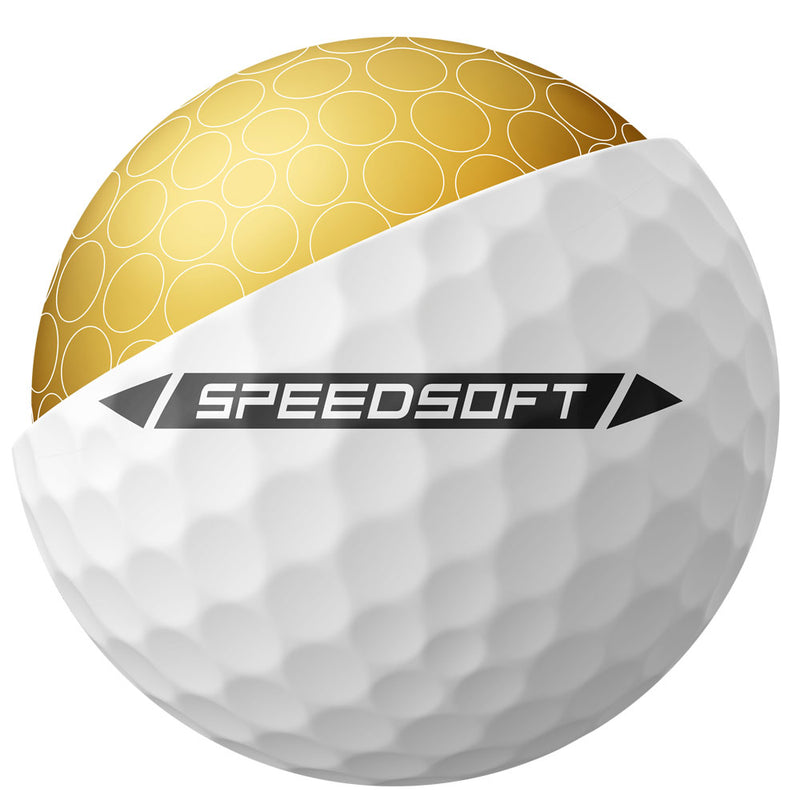 TaylorMade SpeedSoft Golf Balls - White -12 Pack