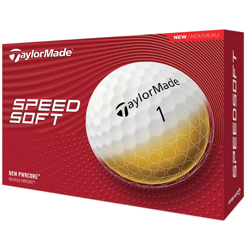 TaylorMade SpeedSoft Golf Balls - White -12 Pack