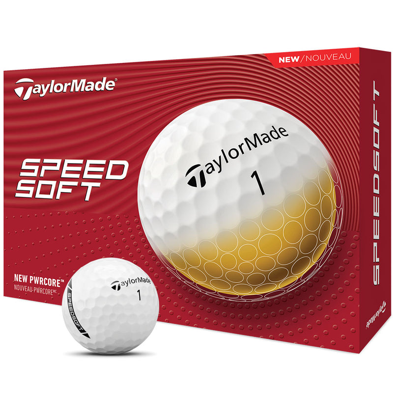 TaylorMade SpeedSoft Golf Balls - White -12 Pack