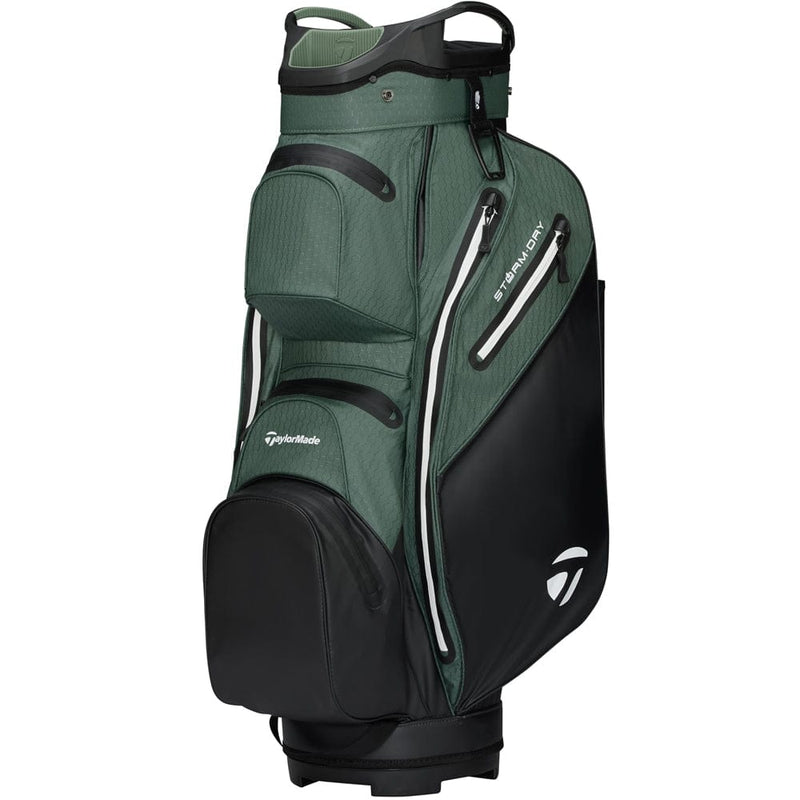 TaylorMade Storm Dry Waterproof Cart Bag - Black/Dark Sage