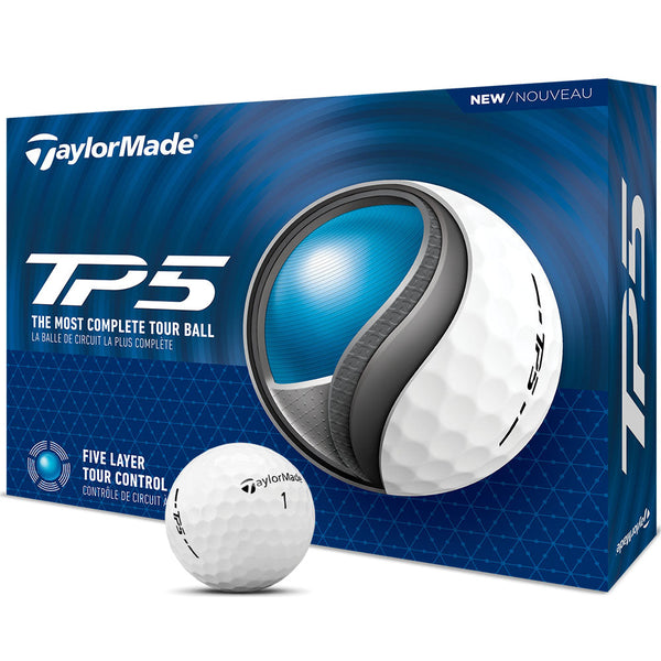 🎁 TaylorMade TP5 Golf Balls - White - 12 Pack (100% off)