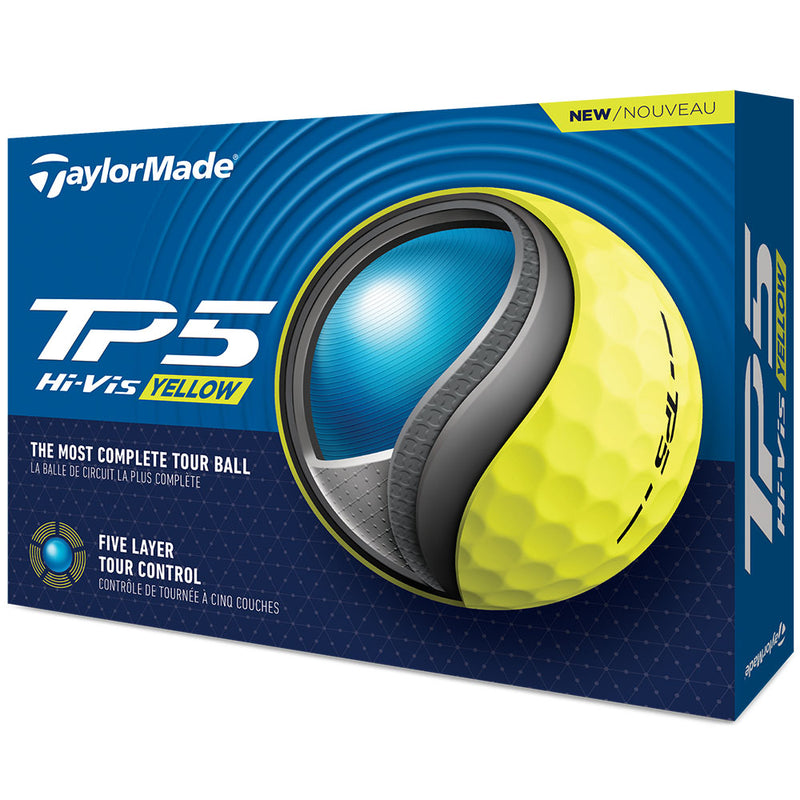 TaylorMade TP5 Golf Balls - Yellow - 12 Pack