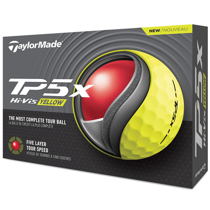 TaylorMade TP5x Golf Balls - Yellow - 12 Pack