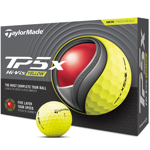 TaylorMade TP5x Golf Balls - Yellow - 12 Pack