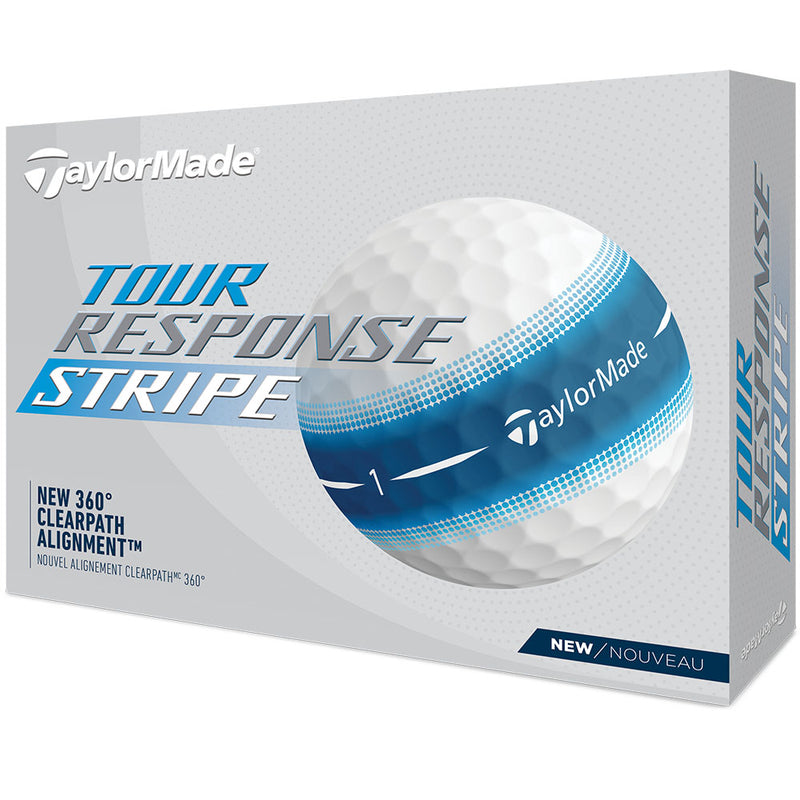 TaylorMade Tour Response Stripe Golf Balls - Blue - 12 Pack