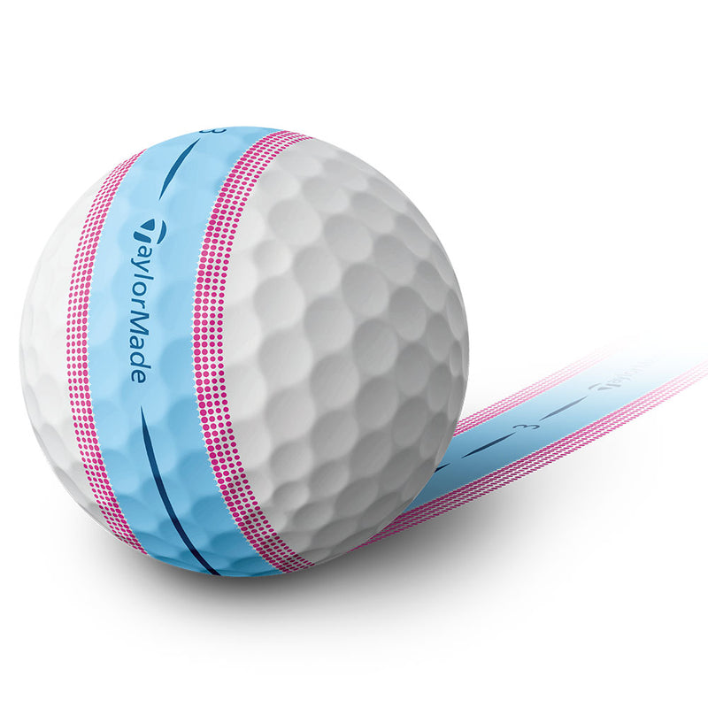 TaylorMade Tour Response Stripe Golf Balls - Pink- 12 Pack