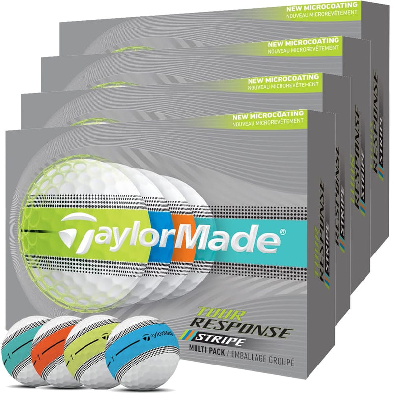 TaylorMade Tour Response Stripe Golf Balls - Multi - 4 For 3 Dozen