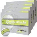 TaylorMade Tour Response Stripe Golf Balls - Neon Yellow - 4 For 3 Dozen