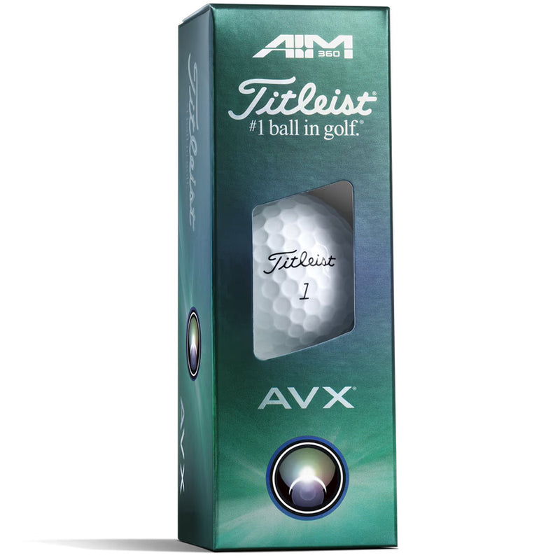 Titleist AVX Aim 360 Full Wrap Golf Balls - White - Double Dozen