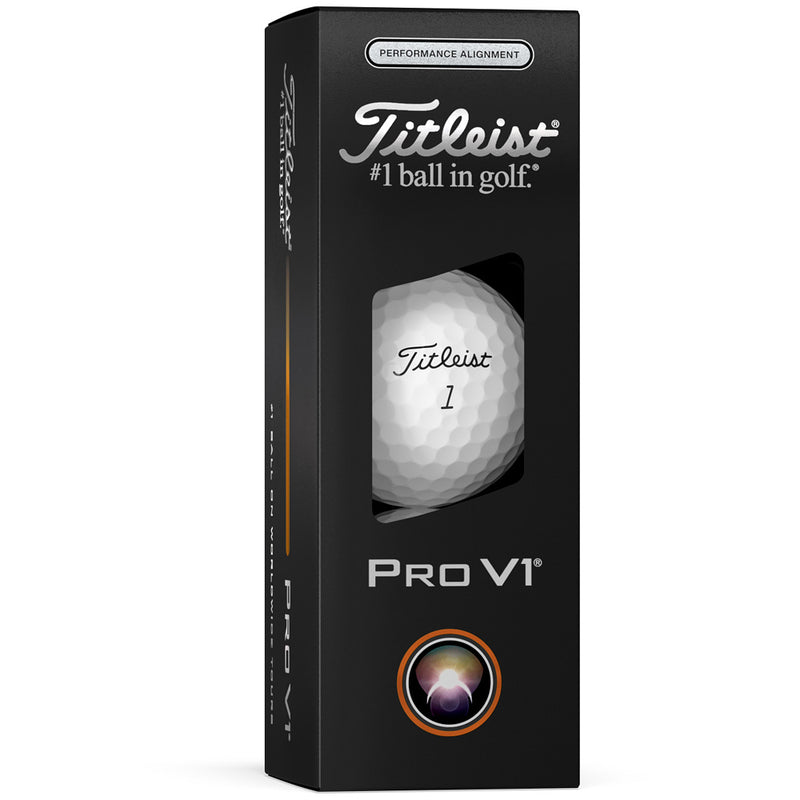Titleist Pro V1 AIM Performance Alignment Golf Balls - Black - 12 Pack