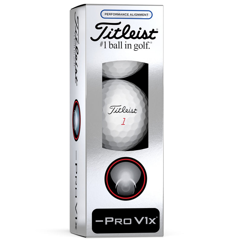 Titleist Pro V1x Left Dash AIM Performance Alignment Golf Balls - Blue - 12 Pack