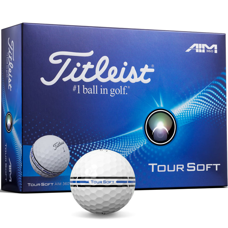 Titleist Tour Soft Aim 360 Golf Balls - White - 12 Pack