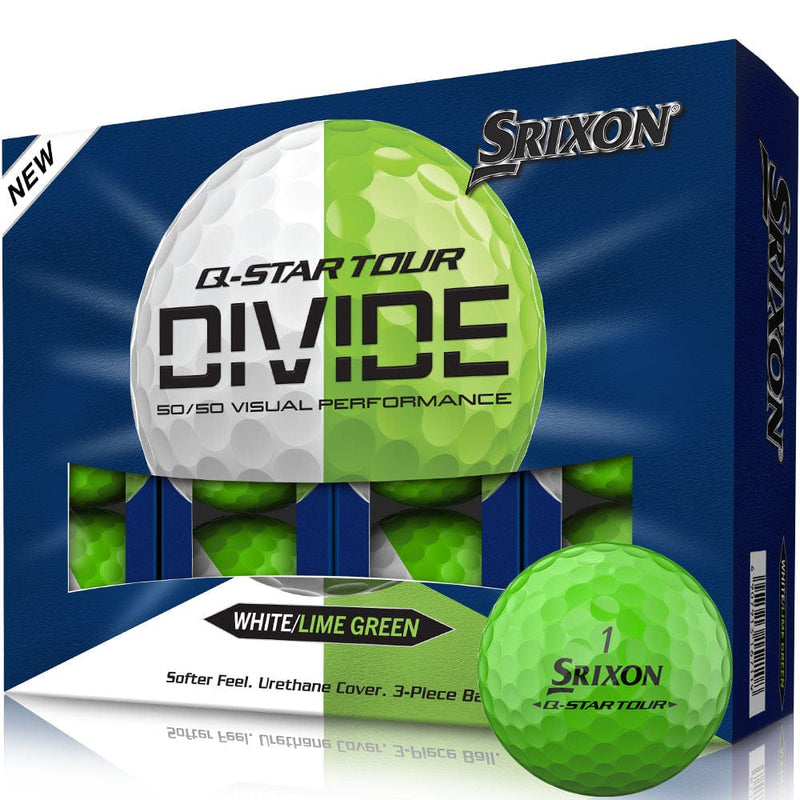 Srixon Q-Star Tour 6 Divide Golf Balls - White/Lime - 12 Pack