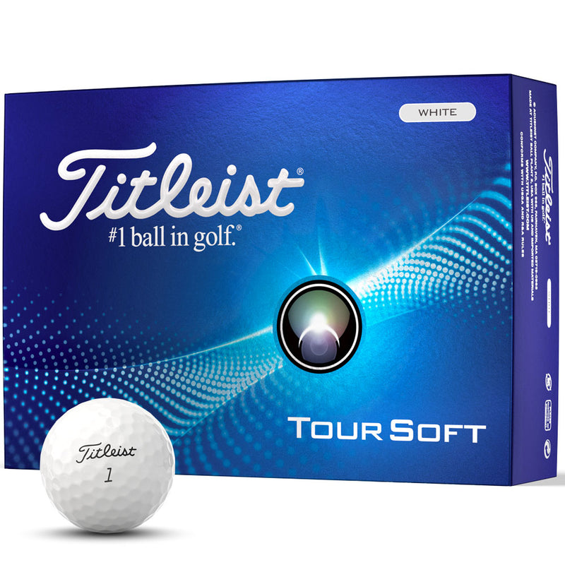 Titleist Tour Soft Golf Balls - White - 12 Pack