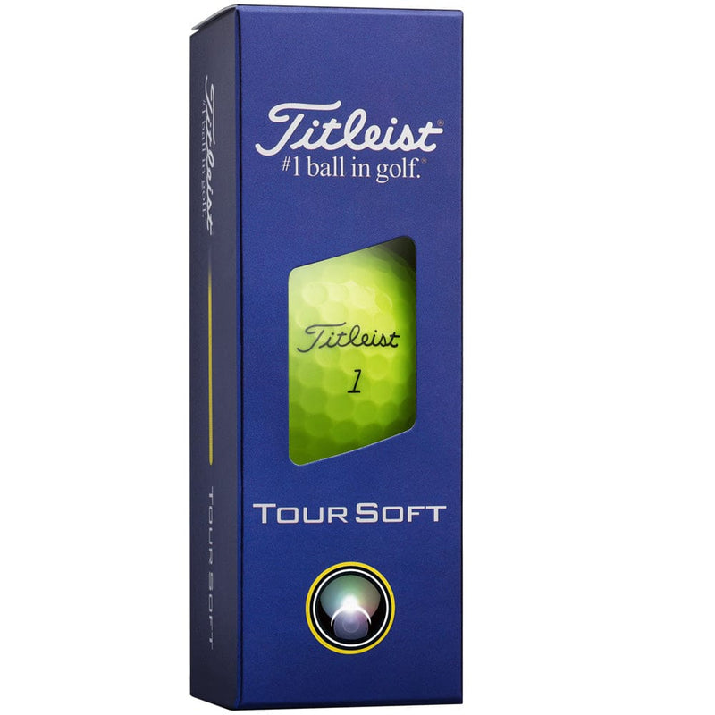 Titleist Tour Soft Golf Balls - Yellow - 3-Ball Sleeve