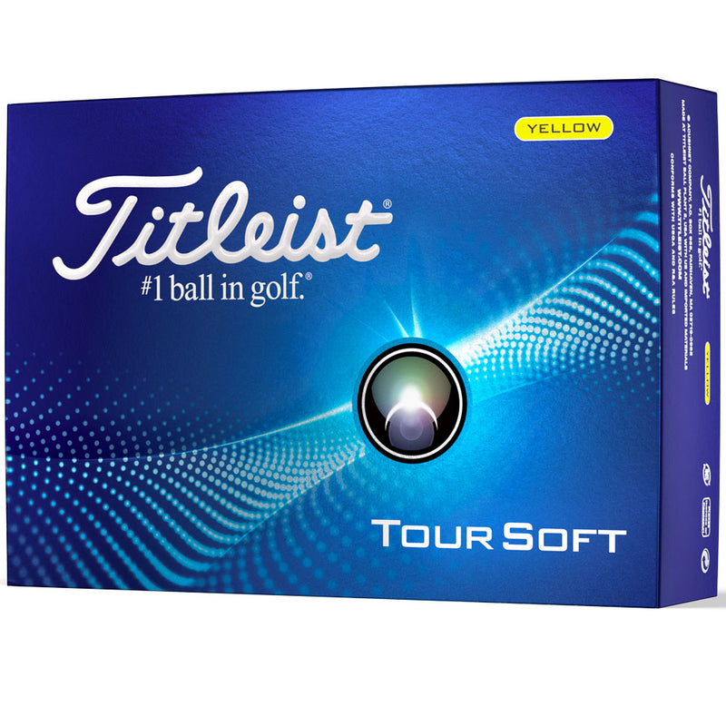 Titleist Tour Soft Golf Balls - Yellow - Double Dozen