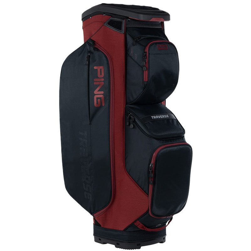 Ping Traverse Cart Bag - Black/Heather Red