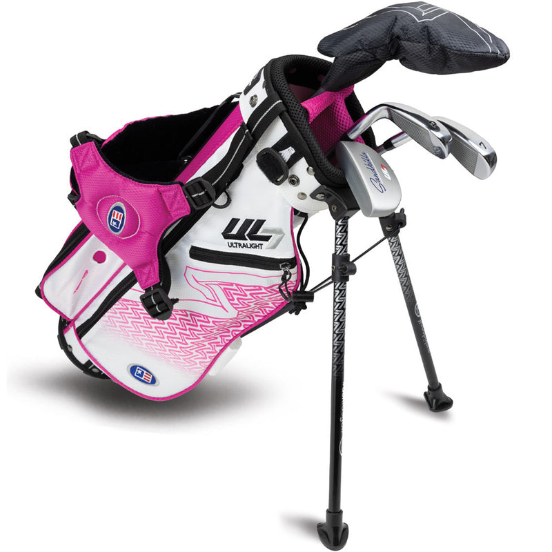 U.S Kids Golf Junior Ultralight 7 42 4 Club Stand Set Pink - (42-45" Golfer Height)