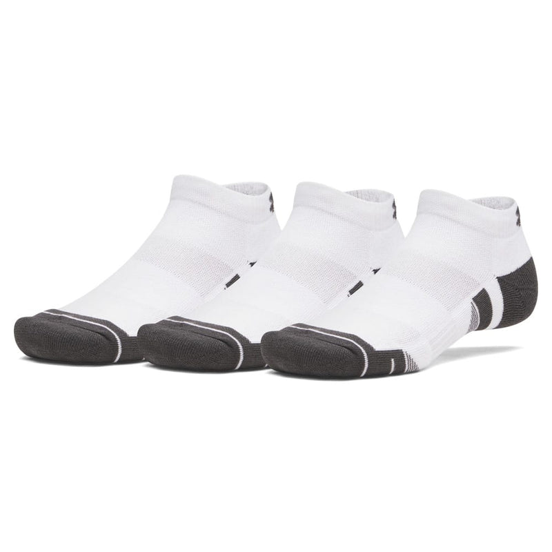 Under Armour Performance Tech Low Socks (3 Pack) - White/White/Jet Grey