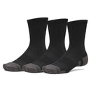 Under Armour Performance Tech Crew Socks (3 Pack) - Ultimate Black/Ultimate Black/Jet Grey