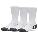 Under Armour Performance Tech Crew Socks (3 Pack) - White/White/Jet Grey
