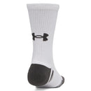 Under Armour Performance Tech Crew Socks (3 Pack) - White/White/Jet Grey