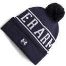 Under Armour Halftime Pom Pom Beanie - Midnight Navy/White/White