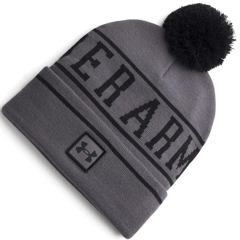 Under Armour Halftime Pom Pom Beanie - Castlerock/Black/Black