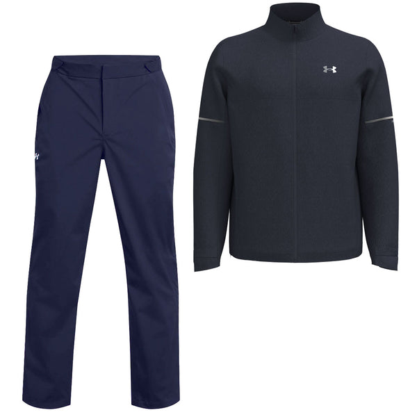 Under Armour Drive Rain Waterproof Suit - Midnight Navy/Metallic Silver