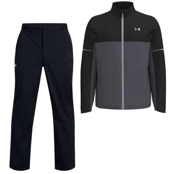 Under Armour Drive Rain Waterproof Suit - Black/Castlerock/Metallic Silver