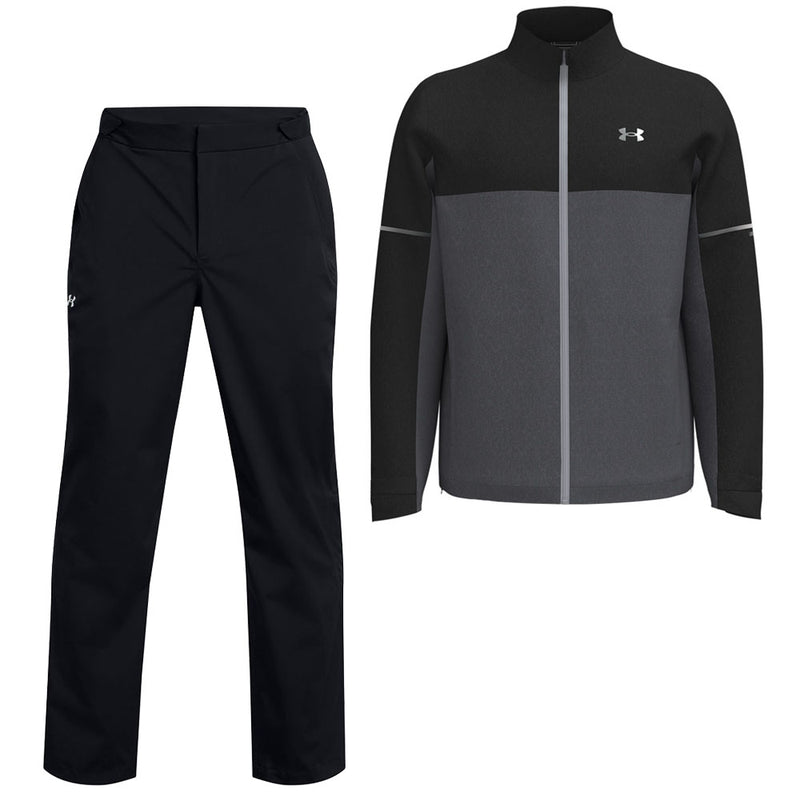 Under Armour Drive Rain Waterproof Suit - Black/Castlerock/Metallic Silver