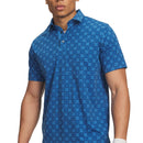 Under Armour ArmourDry Printed Polo Shirt - Aegean Blue/White/Midnight Navy
