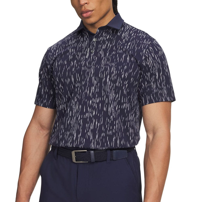 Under Armour ArmourDry Printed Polo Shirt - Midnight Navy/White/White