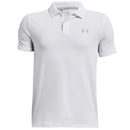 Under Armour Boys' Matchplay Polo Shirt - White/Pitch Gray/Mod Gray