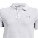 Under Armour Boys' Matchplay Polo Shirt - White/Pitch Gray/Mod Gray