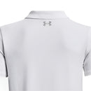 Under Armour Boys' Matchplay Polo Shirt - White/Pitch Gray/Mod Gray