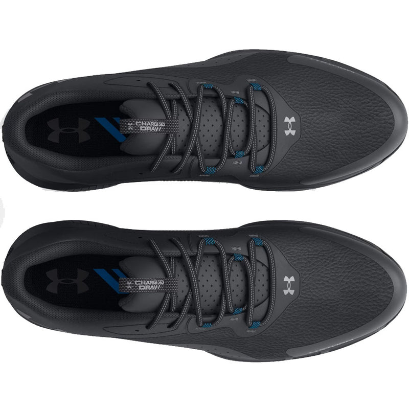 Under Armour Charged Draw 2 Wide Spiked Shoes - Black/Black/Titan Gray