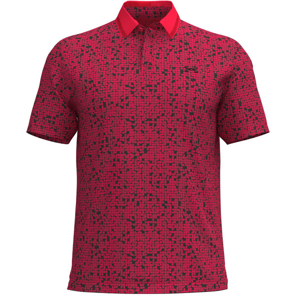 Under Armour Drive Chill Printed Polo Shirt - Racer Red/Black