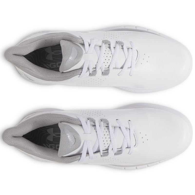 Under Armour Drive Fade Ladies Spikeless Waterproof Shoes - White/Distant Gray/Metallic Silver