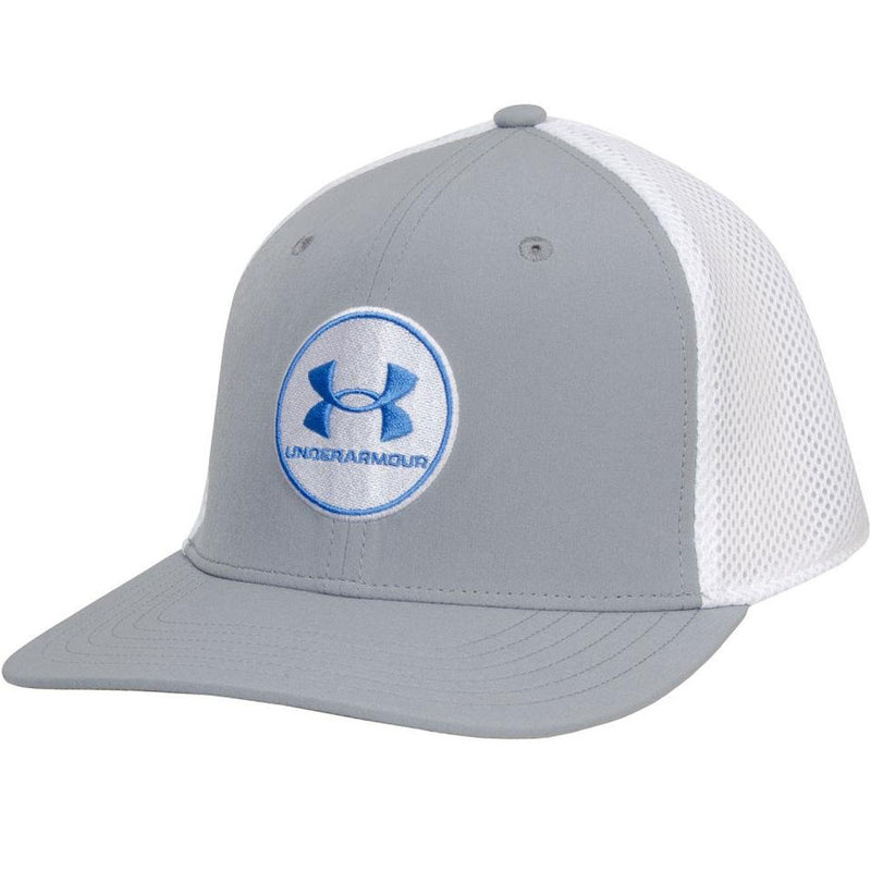 Under Armour Drive Mid Straight Cap - Steel/Blue Atlantis